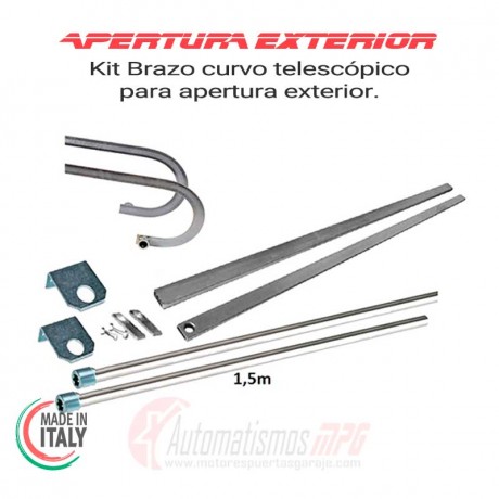 Herraje brazos curvos apertura exterior