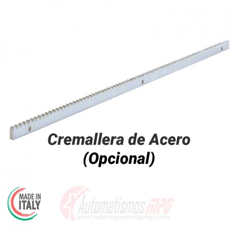 Cremallera acero puerta corredera