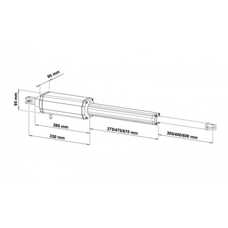 Motor reversible para puerta abatible VDS PM 230V